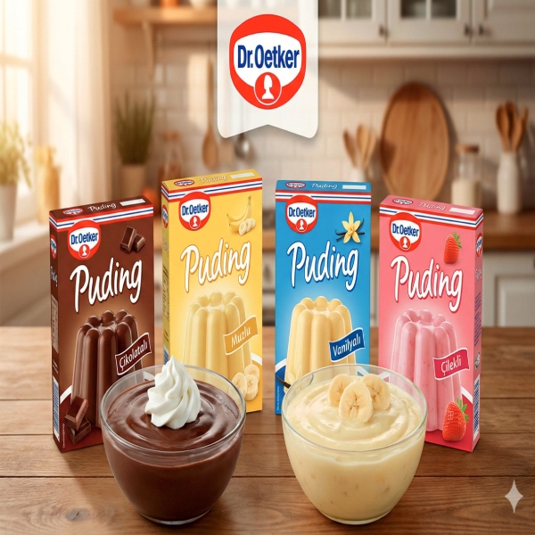 Dr. Oetker Ürünleri Puding (Çikolatalı, Muzlu)